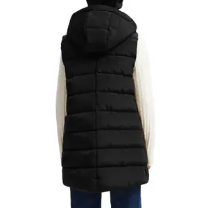 Ladies' Sleeveless Hooded Warm Puffer Jacket QS image-5