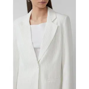 Women's pinstripe blazer QS image-3