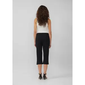Women's Stretch Fabric Slim Fit Capri Trousers QS image-3