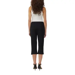 Women's Stretch Fabric Slim Fit Capri Trousers QS image-4
