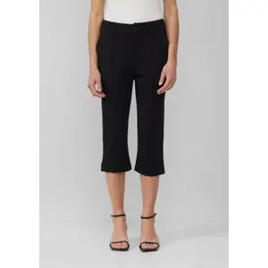 Women's Stretch Fabric Slim Fit Capri Trousers QS image-5