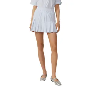Gonna-short plissettata a trapezio donna QS image-2