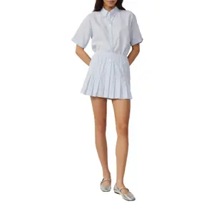Gonna-short plissettata a trapezio donna QS image-6