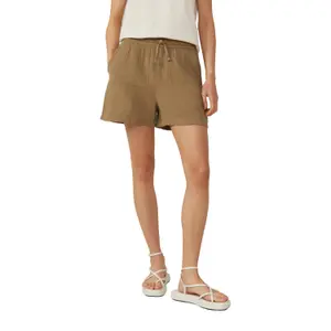 Loose Fit Elastic Waist Muslin Shorts Women QS image-2