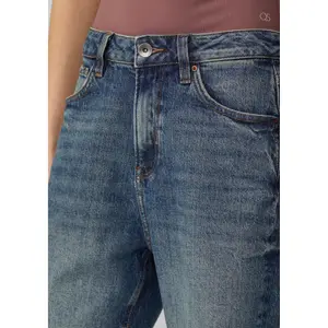 Women's Mom Fit Denim Bermuda Shorts QS image-3