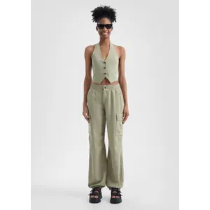 Linen Suit Vest for Women QS image-1