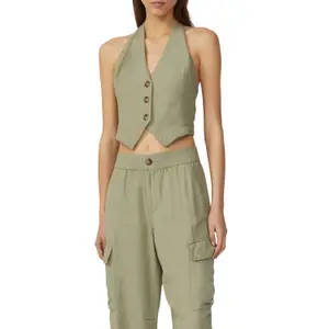 Linen Suit Vest for Women QS image-2