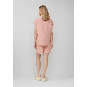 Striped Oversized Shoulder Blouse Women QS image-3