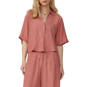 Oversized Structured Blouse Women's QS image-2