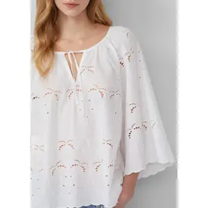 Women’s Broderie Anglaise Blouse QS image-3