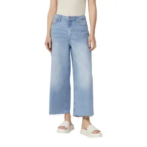 Women’s Casual High-Waisted Wide Leg Jeans QS image-2