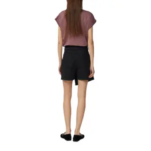 High-Waisted Denim Skirt-Short with Chain Women QS image-5