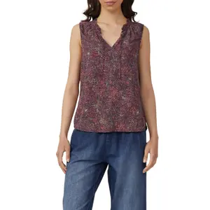 Women's sleeveless viscose blouse QS image-2