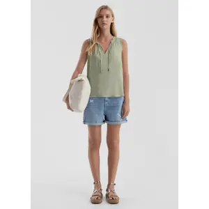 Women's sleeveless viscose blouse QS image-1