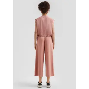 Women's Sleeveless Blouse with Drawstring Hem QS image-4