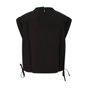 Women's Sleeveless Blouse with Drawstring Hem QS image-1