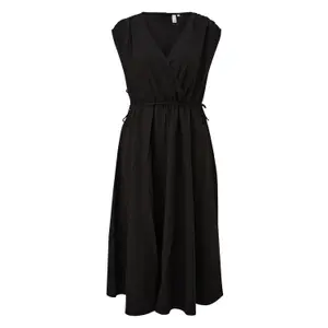 Women's Midi Dress with Drawstring Waist QS image-0