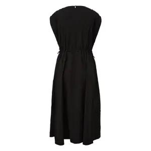 Women's Midi Dress with Drawstring Waist QS image-1