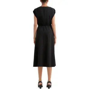 Women's Midi Dress with Drawstring Waist QS image-5