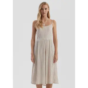 Striped Cotton Dress Women QS image-0