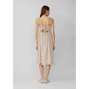 Striped Cotton Dress Women QS image-4