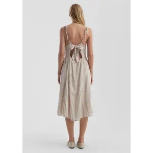 Striped Cotton Dress Women QS image-6