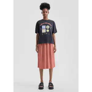 Women’s Elasticated Waist Midi Pleated Jersey Skirt QS image-1
