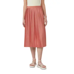 Women’s Elasticated Waist Midi Pleated Jersey Skirt QS image-2