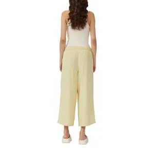 Flowy Viscose Culotte Trousers Women QS image-5