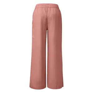 Elasticated Waist Wide Leg Linen Blend Trousers Women's QS image-1