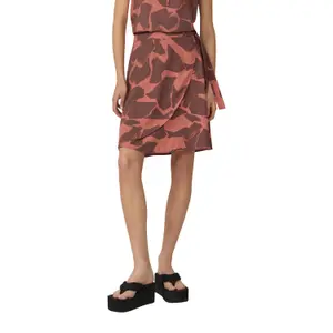 High-Waisted Printed Viscose Wrap Skirt Women QS image-2
