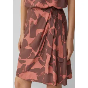 High-Waisted Printed Viscose Wrap Skirt Women QS image-3