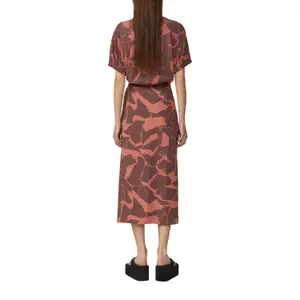 Printed Midi Skirt with Button Closure for Women QS image-5