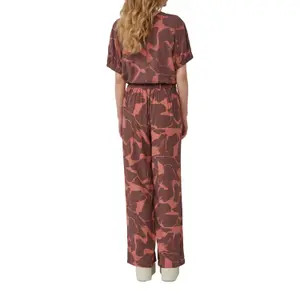 Women's High-Waisted Printed Wide-Leg Trousers QS image-5