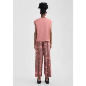 Women's High-Waisted Printed Wide-Leg Trousers QS image-6