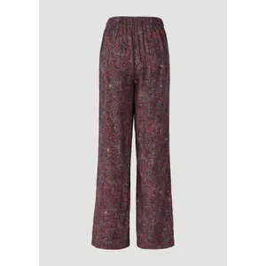Women's High-Waisted Printed Wide-Leg Trousers QS image-2