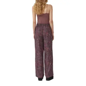 Women's High-Waisted Printed Wide-Leg Trousers QS image-3