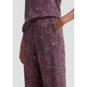 Women's High-Waisted Printed Wide-Leg Trousers QS image-5