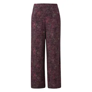Women's High-Waisted Printed Wide-Leg Trousers QS image-6