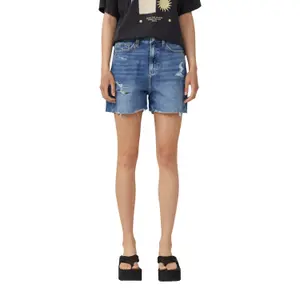 Mom Fit Denim Shorts for Women QS image-2