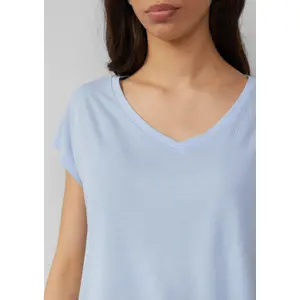 Loose Lyocell Blend T-Shirt for Women QS image-3