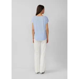 Loose Lyocell Blend T-Shirt for Women QS image-4