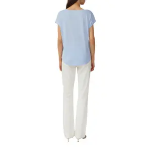 Loose Lyocell Blend T-Shirt for Women QS image-5