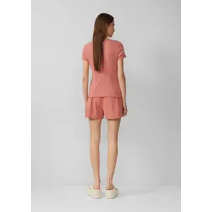 Womens Ribbed Knit T-shirt QS image-4