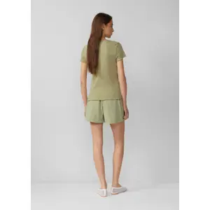 Womens Ribbed Knit T-shirt QS image-4