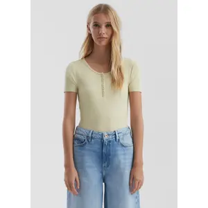 Women's Button Placket Blouse QS image-0
