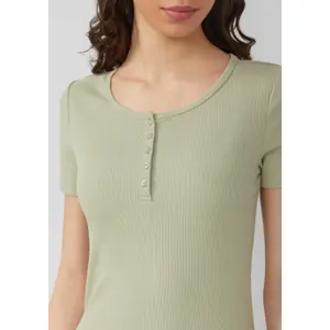 Women's Button Placket Blouse QS image-3