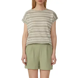 Women's Striped Slub Yarn T-Shirt QS image-2
