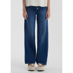 High Waist Wide Leg Jeans with Five Pockets for Women QS image-0