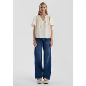 High Waist Wide Leg Jeans with Five Pockets for Women QS image-1